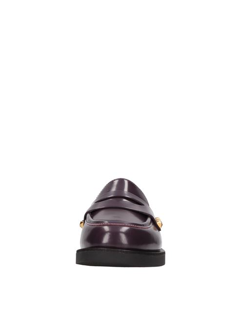 Mocassini modello WHISPER in pelle ASH | WHISPER STUDS POLISH CALFPLUM